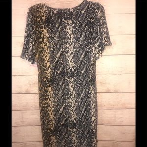 NWT Alexander + Oak Dress Stretch Snake Prnt Small